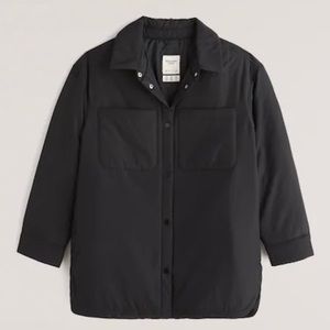 Abercrombie and Fitch Women’s Mid-Legth Unquilted Nylon Shirt Jacket